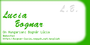 lucia bognar business card