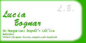 lucia bognar business card
